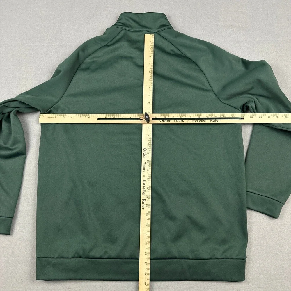 Nike Sweater Men Extra Large Green Solid 1/4 Zip Pullover Golf Cover Up Dri Fit